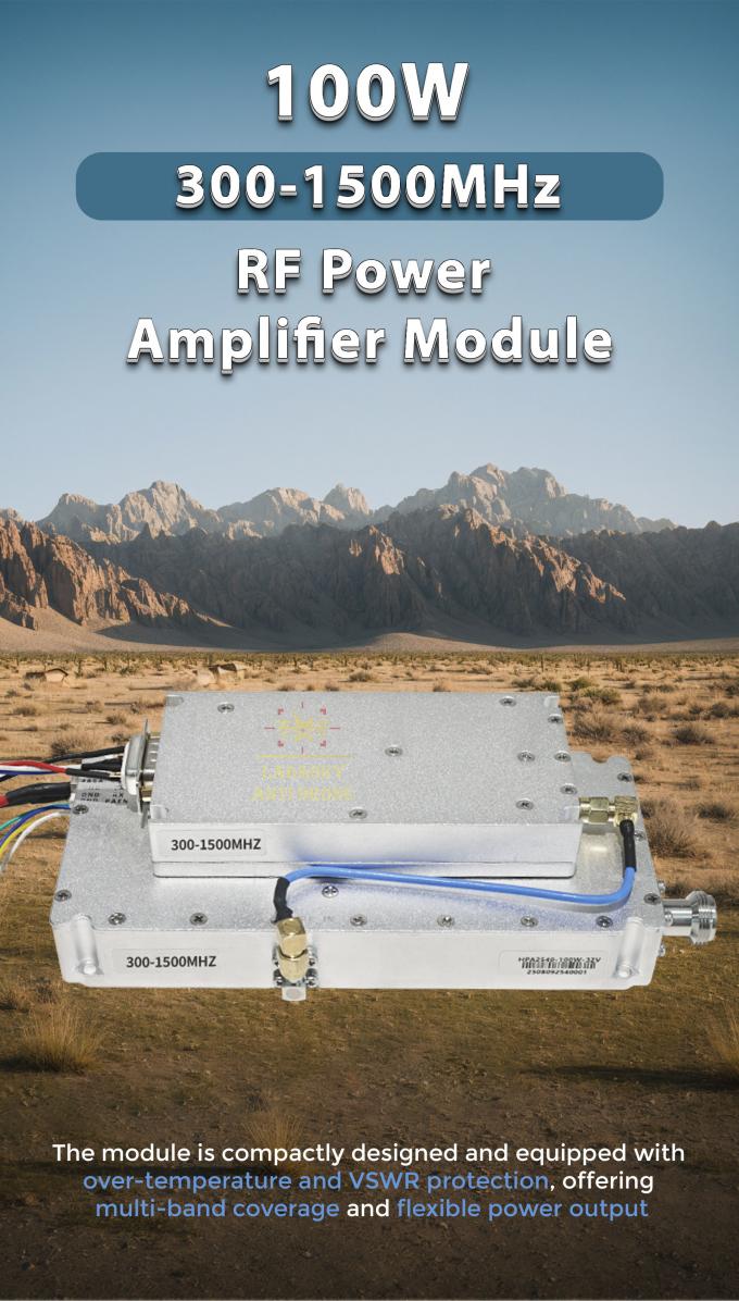 100W 300-1500MHz GaN RF Power Amplifier Module 42dBm Gain