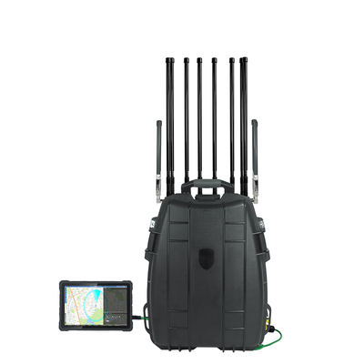 Backpack Multi Band Omni Drone Detector and Jammer 2-in-1 400-6000MHz Detection FPV DJi Drones 10 KM