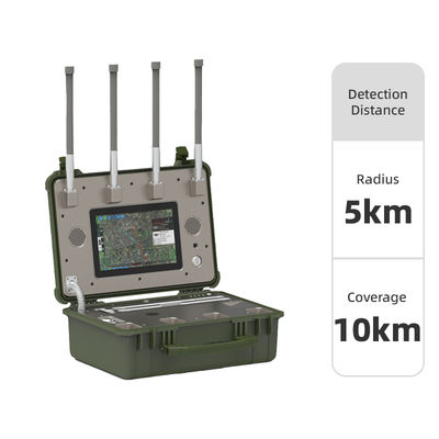 Portable Counter-Drone System with 10KM Long-Range UAV Detection and 100MHz–6.2GHz Field Security Solution