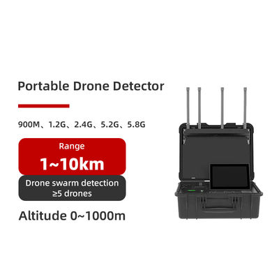 10km Long-Range Portable Drone Detector with Full-Band Coverage & Real-Time Alerts for UAV Detection and Anti-Drone RF Solution