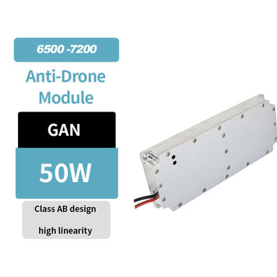 High-Power RF Amplifier Module 6500–7200MHz with Customizable Frequency, Wideband GaN Amplifier for Anti-FPV Drone Detection, Security, Surveillance, Signal Boost, and Counter-UAV Applications