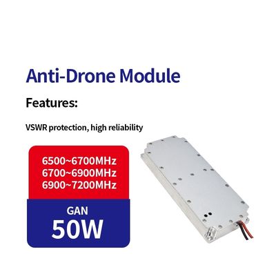 Wideband 6500–7200MHz RF Power Amplifier Module, High-Power GaN Amplifier for Anti-FPV Drone Detection, Security, Surveillance, and Counter-UAV Solutions