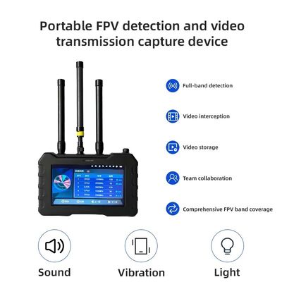 구입하다 3km 휴대용 풀 주파수 드론 탐지기 70MHz-6.2GHz 디스플레이 FPV RF 비디오 신호 안티 UAV 워치 협업 터치 스크린 온라인 제조