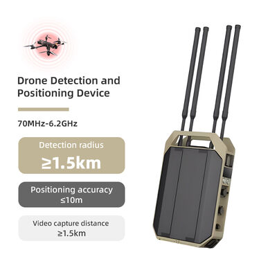 Buy Portable drone detector 12km drone detection system 70-6200mhz full band drone detection anti drone system drone defense with location ultra long distance online manufacture