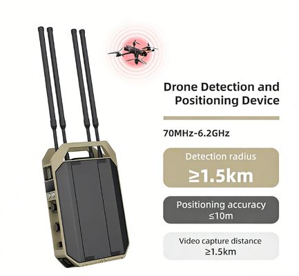 Buy 12km drone detection system 70-6200mhz full band drone detector anti drone system drone defense with location  Portable drone detector online manufacture