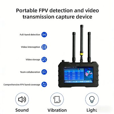 Buy 70-6200MHz Handheld Drone Detector with 1.5 km Detection Radius and 7-inch Touchscreen for UAV Monitoring and Security Control online manufacture