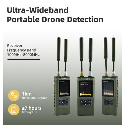 Buy Portable Handheld Drone Detector 100-8000MHZ Full-spectrum UAV Detection with Real-time Video Capture and Precise Direction Finding online manufacture