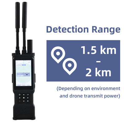 Buy Handheld Drone Detector with 70MHz-6GHz Scanning 8000mAh Battery and 3km Detection Range for Law Enforcement online manufacture