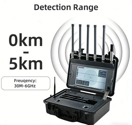 Buy Mobile Portable Drone Detection Device with GPS Spoofing Technology, 30MHz-6GHz Anti-Drone System, 5km Detection Range, Touchscreen Integrated UAV Detection and Countermeasure Equipment online manufacture