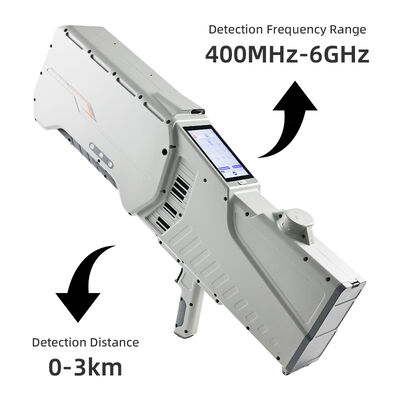Buy Handheld 400MHz-6GHz Detection and 433MHz-5.8GHz Spoofing with RTK Positioning Drone Gun Integrated System online manufacture