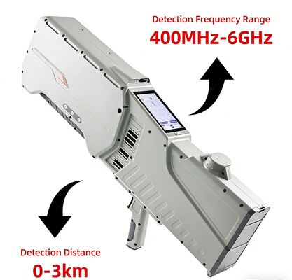 Buy Handheld Drone Detector with 400MHz-6GHz Detection 3km Range and GPS Navigation Spoofing Portable Counter Drone Equipment online manufacture