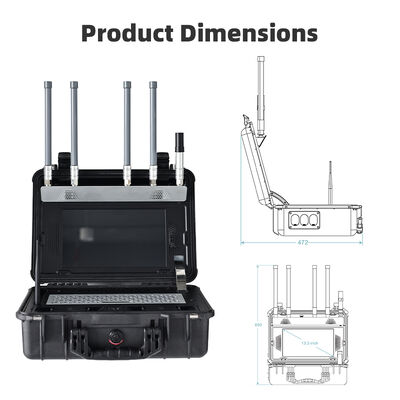 Buy Tactical Drone Defense System Portabel Detector & Spoofer 5km UAV Detection + 1km GNSS Spoofing Real-time Video Snapshot Pilot Geolocation,Blacklist Alerts for Border Patrol online manufacture