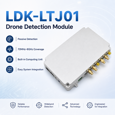 Buy Compact 520g Drone Detection Module: 70MHz-6GHz Passive RF Sensor With -105dBm Sensitivity For UAV Identification and Security Systems online manufacture