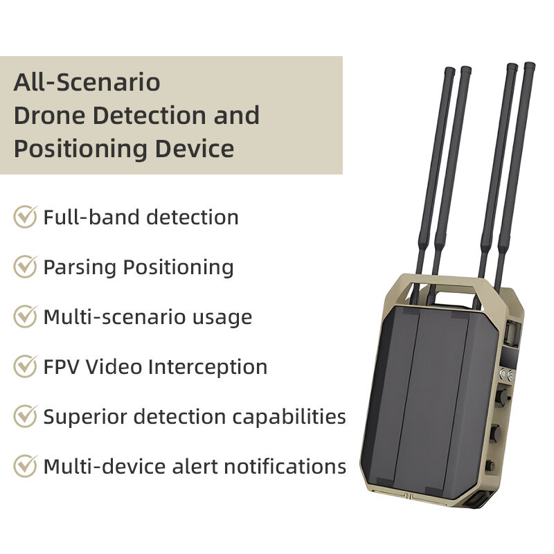 12km Portable Drone Detector with Wideband Detection