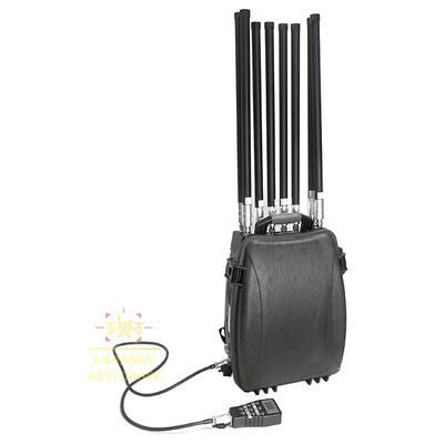 400W Anti Drone Backpack System 6-8 Bands 200-1020MHz 2.4-5.8GHz