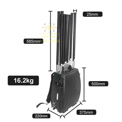 400W Anti Drone Backpack System 6-8 Bands 200-1020MHz 2.4-5.8GHz