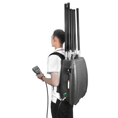 8-Band Backpack Drone Jammer 500-1500m Range 50W Output
