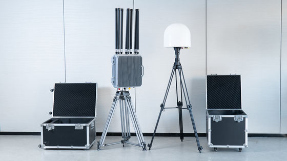 10km 70M-6Ghz Drone Detection And Jammer Integrated Device Stationary Full Frequency Jammer Detector 2.4G 5.2G 5.8G 2400Mhz 5200Mhz 5800Mhz