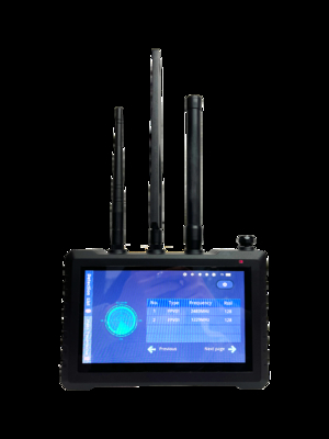 1.5km 70MHz-6.2GHz Full-band Drone Detector 500MHz-6GHz FPV Full Coverage Video Captureand Storage 1+N Working Mode With Watches Team Collaboration Portable Design