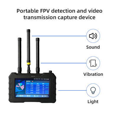 1.5KM Range 70-6200MHz Portable Handheld Drone Detector Anti Drone System for UAV Detection